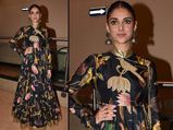 Rate Aditi Rao's Look In Rohit Bal's Floor-Length Gown For Wazir Screening