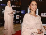 Gorgeous Aditi Rao Hydari In Pink Outfit By Sukriti & Aakriti For Wazir Promotions