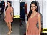 Spotted: Fitoor Star Katrina Kaif Wearing A Little Peach Dress, At Mehboob Studio