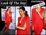 Look Of The Day: Deepika Padukone Nailing Red Cape Suit By ASOS