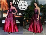 Look Of The Day Goes To... Katrina Kaif For Sporting A Beautiful Maroon Ball Gown