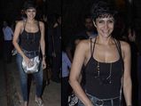 Having Fun: Mandira Bedi At Olive Bar In Black Spaghetti Top