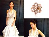 Yami Gautam Sporting Aurelle Pink Gold Earring For Star Screen Awards
