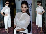 Oh So Fly! Sonal Chauhan In A White Monochrome Outfit By Nishka Lulla