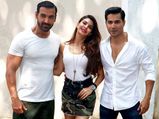 Jackky, John & Varun Flaunting Their White Tees At Dishoom Shoot