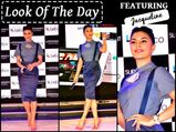 Look of The Day: Jacqueline's All New Navy Blue Skirt Will Make Your Wednesday Morning!