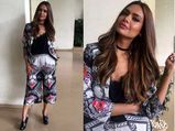 Esha Gupta Wowed Us With Her Edgy Separates For Rustom Promotions