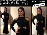 Look Of The Day: Sunny Leone's Edgy Black Dress Is The Perfect Party Outfit
