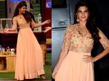 Jacqueline Fernandez' Peach Outfit Ticks All The Right Boxes For A Flying Jatt Promotions