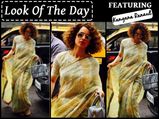 Kangana Ranaut Attends Shravan's First Rudra Pooja In An Anavila Saree