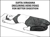 Supta Virasana (Reclining Hero Pose) For Better Digestion