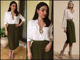 Soha Ali Khan Shows Us How To Wear A Pleated Skirt At The Great Indian Home Makeover Event