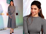 Latest: Deepika Padukone In Classy Grey Dress At Live, Love, Laugh Event In Delhi