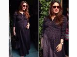 Spotted: Mommy-to-be Kareena Kapoor Grabbing Lunch In Ritu Kumar Dress