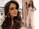 Wajah Tum Ho Actress Sana Khan Spotted In Hyderabad Wearing Sheer White Dress