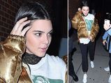Kendall Jenner Pairs Her Gold Jacket With Trackpants & We Love It!