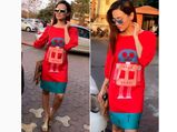 Caught Candid: Wajah Tum Ho Sana Khan In Red Chic Dress Sets New Fashion Goals!