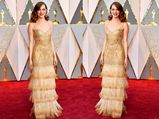 Emma Stone Winning Hearts At Oscar 2017 In Golden Givenchy