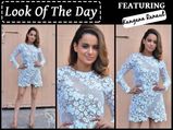 Kangana Ranaut Blazing Hot In Mr Self Portrait Dress For Rangoon Promotions