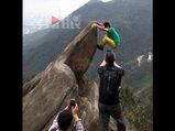 He Was Posing For A Perfect Picture Until He Fell Off From A Mountain Cliff!