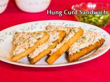 Hung Curd Sandwich Recipe : How To Make Homemade Vegetable Hung Curd Sandwich