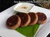 Raw Banana And Buckwheat Galettes With Sesame And Lemon Dip Recipe
