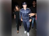 Nick Jonas And Priyanka Chopra Opt For A Sporty Airport Style