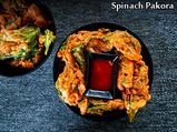 Palak Pakoda Recipe | Spinach Fritters Recipe | Spinach Pakora Recipe