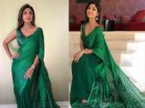 Shilpa Shetty’s Dramatic Green Sari Is Making Us Go Green With Envy
