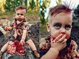 Mom Had A Zombie Cake Photo Shoot For Her Son’s 1st Birthday