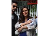 Neha Dhupia Woos In A Blue Dress As She Poses With Her Daughter