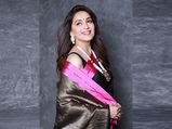 Madhuri Dixit Nene's Black And Pink Floral Sari Should Be On Your Wishlist