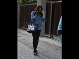 Huma Qureshi Jazzed Up Her Simple Outfit With Shiny Shoes And Quirky Bag