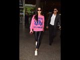 Katrina Kaif's Latest Airport Outfit Is Vibrant And About Leather Pants