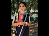 Sanya Malhotra's Latest Sari Is So Indie And That Colourful Blouse Has All Our Attention