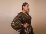 Karisma Kapoor Notches Up Her Glamorous Molten Golden Gown With Sassy Jewellery