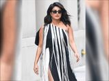 Priyanka Chopra Jonas Channels Her Inner Diva In This Black And White Slit Dress