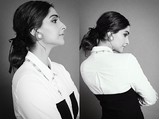 With This Looped Low Bun Sonam Kapoor Give Us An Exquisite Hairstyle To Wear To Office