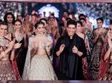 Housefull 4 Actress Pooja Hegde Walks The Ramp For Manish Malhotra In A Floral Lehenga