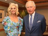 Katy Perry Makes A Floral Splash With Her Blue Dress At The British Asian Trust Event