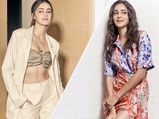 Ananya Panday’s Blue-Red Printed Combo Dress Or Nude-hued Separates, Which Outfit Did We Like More?