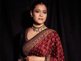 Kajol Leaves Us Stunned With Her Black And Burgundy Embroidered Sari