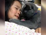 Viral: Cuteness Alert: Cat Consoling Crying Girl Is Worth To Watch