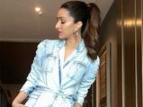 Shraddha Kapoor Looks Party-Ready In A Denim Ruffle Dress, Thigh-High Boots And Stylish Ponytail