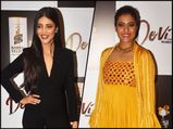 Kajol And Shruti Haasan Give Us Gorgeous Fashion Moment At Devi Screening