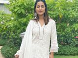 Hina Khan’s Festive Mood Continues As She Flaunts Her Beautiful White Embroidered Sharara Suit