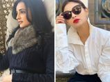 Mouni Roy And Sanaya Irani Pair Their Stylish Black Outfits With Stockings, Who Looked Classier?
