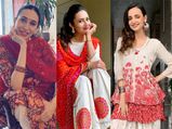 Karisma Kapoor, Divyanka Tripathi And Sanaya Irani’s Pretty Suits Are Ideal For Ganpati Visarjan