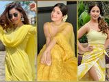 Aamna Sharif, Divya Khosla Kumar, And Hina Khan Show Us The Yellow Power With Their Yellow Outfits
