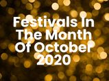 October 2020: List Of Indian Festivals This Month
